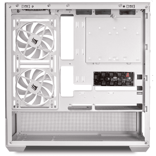 Gabinete Pichau Magpie 4X, Mid-Tower, Lateral de Vidro, Com 3 Fans ARGB, Branco