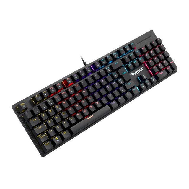 Teclado Mecanico Gamer TGT Sherman V2, Rainbow, ABNT2, Switch Azul, Preto
