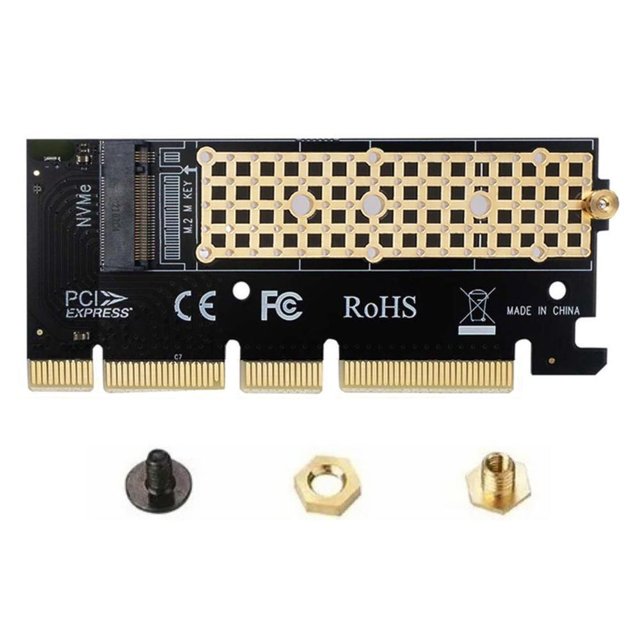Adaptador Placa Conector Conversor, Para SSD M2 Nvme Pci-e Pci Express 3.0 e 4.0, Preto