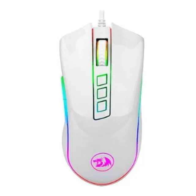 Mouse Gamer Redragon Cobra, Chroma RGB, 10000DPI, 7 Botões, Lunar White