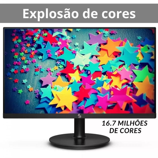 MONITOR 3GREEN 19.5 LED, 19.5 POL, HD, 2MS, 75HZ, HDMI/VGA, PRETO, M195WHD