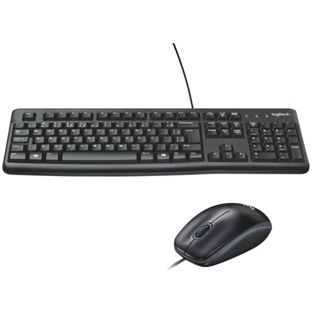 Teclado e Mouse Logitech MK120 USB ABNT2