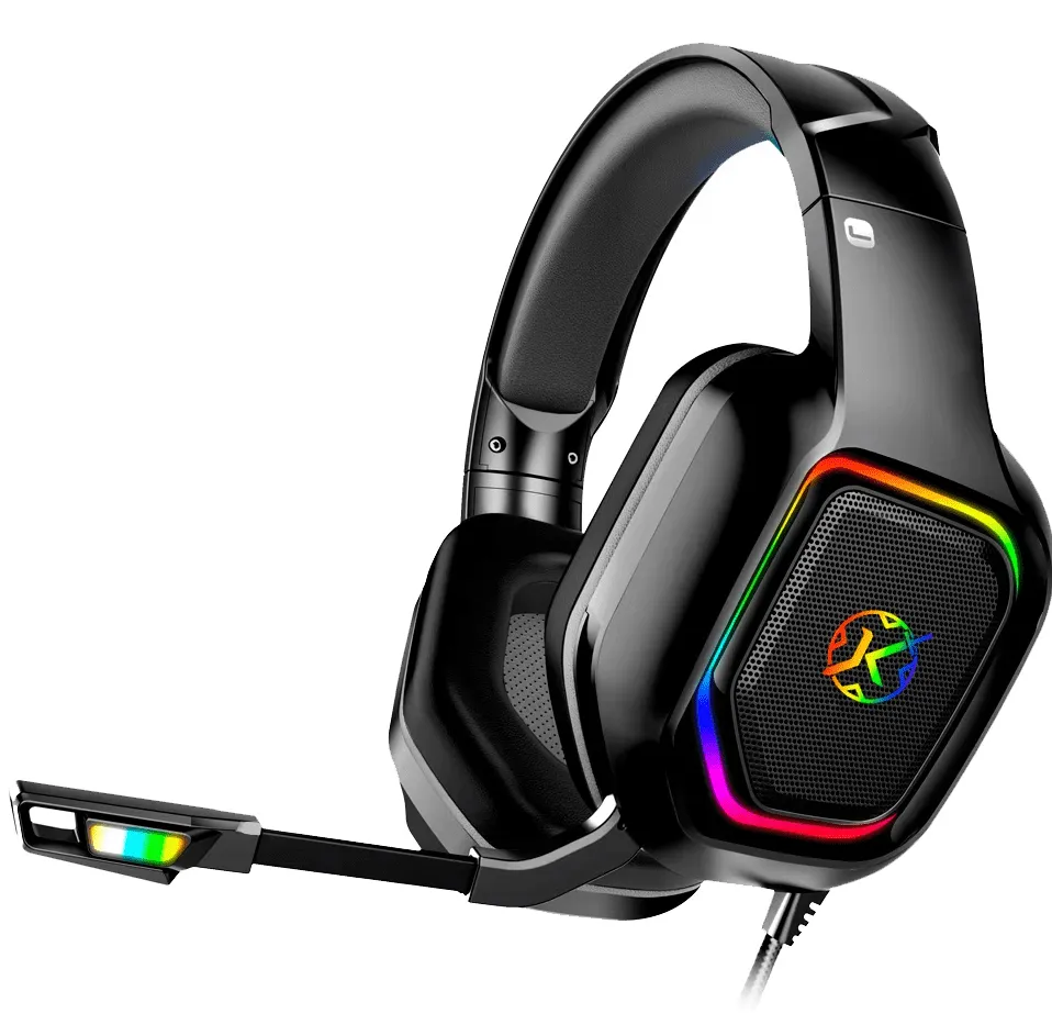 Headset Gamer Kalkan Magni RGB Preto 7.1 Surround Virtual USB KLK00023