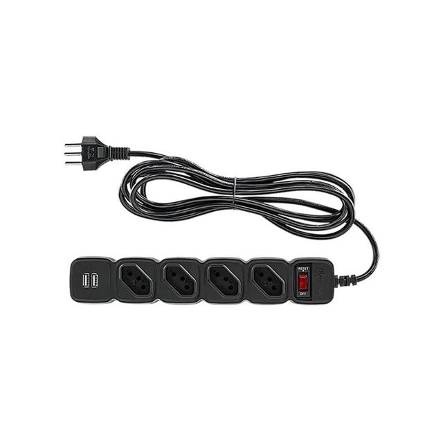 PROTETOR ELETRONICO INTELBRAS C/ 4 TOMADAS E 2 USB - EPE