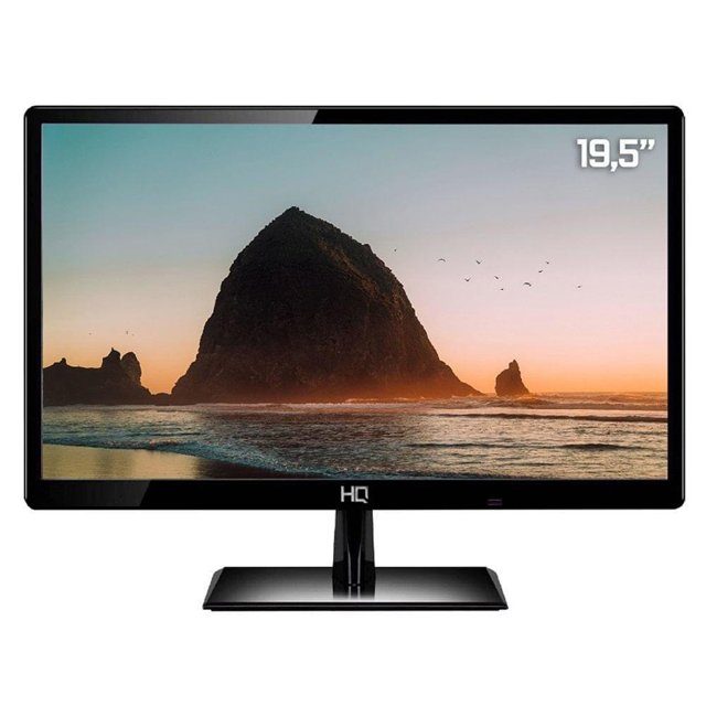 Monitor HQ 19.5 LED Widescreen HD, 75hz, HDMI/VGA, VESA, Ajuste de Inclinação, Preto - 19.5HQ-LED