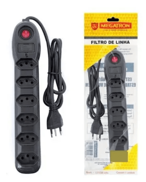 FILTRO DE LINHA MEGATRON 5 TOMADAS