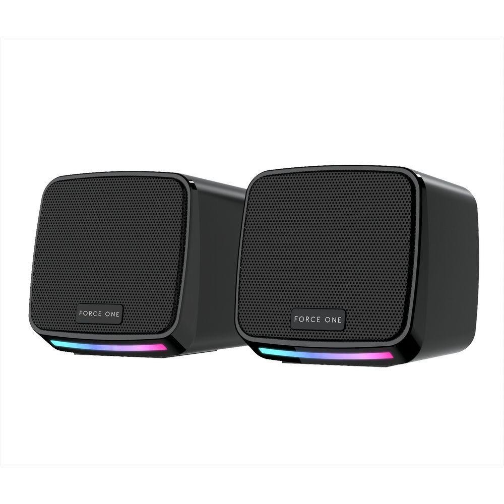 Caixa de Som Force One Explorer BLACK / RGB / USB / 3W | Tibuff
