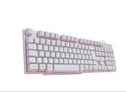 TECLADO GAMER VX GAMING HYDRA BRANCO SENSAÇÃO MECÂNICA
