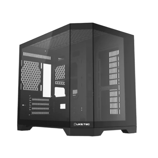 Gabinete Gamer Liketec Ilusion Dark (S/ FAN, CUBO DSEIGN, M-ATX, FRONTAL VIDRO)