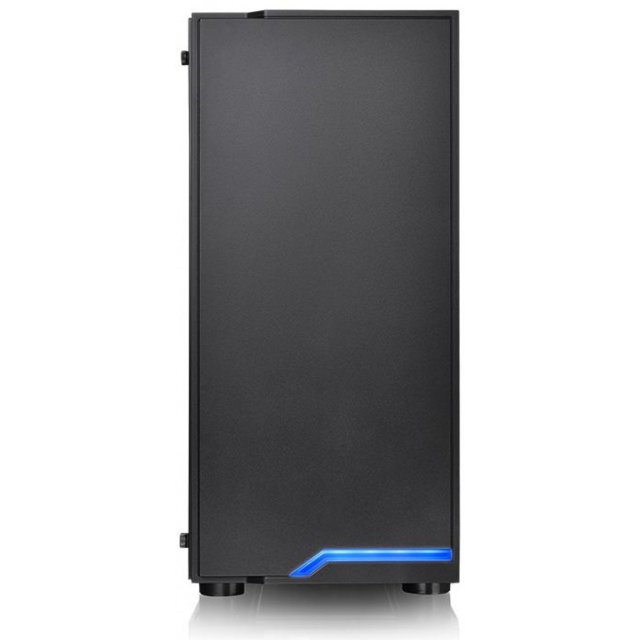 Gabinete Gamer Thermaltake H100 TG, Mid Tower, Vidro Temperado, Black C/1 FAN TRASEIRO AZUL