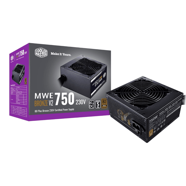 Fonte Cooler Master MWE Bronze V2 Full Range, 750W, 80 Plus Bronze, PFC
