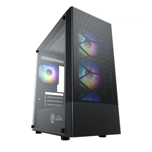 Gabinete Gamer Ninja Hive, Mid Tower, Vidro Temperado, Com 3 Fans RGB