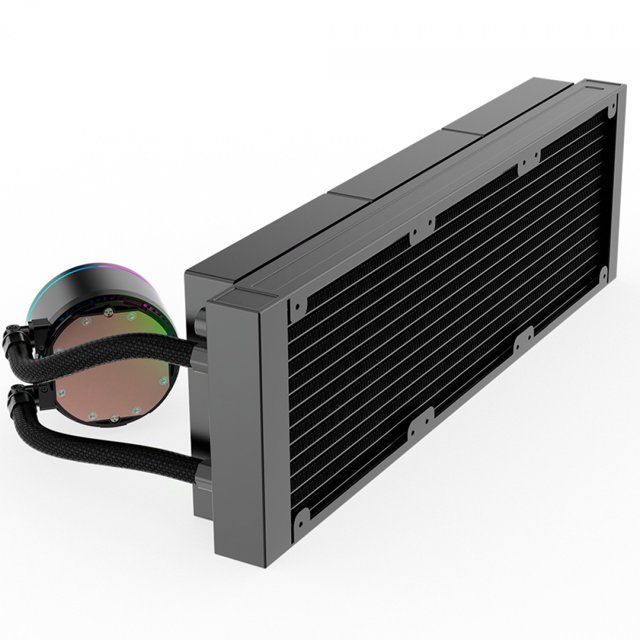 Water Cooler Kalkan Alpha PRETO 360 ARGB, 360mm, Com Display, Intel-AMD, KLK00048