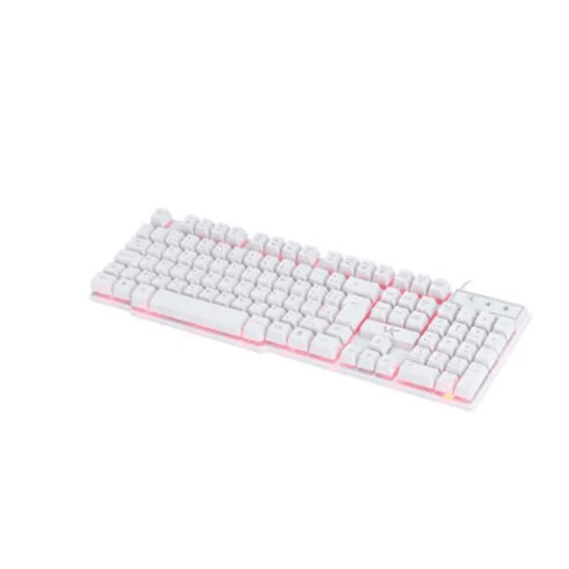 TECLADO GAMER VX GAMING HYDRA BRANCO SENSAÇÃO MECÂNICA