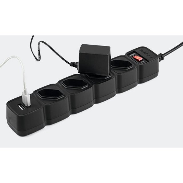 PROTETOR ELETRONICO INTELBRAS C/ 4 TOMADAS E 2 USB - EPE