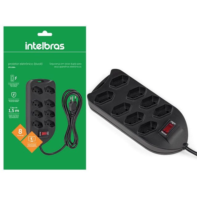 PROTETOR ELETRONICO INTELBRAS C/ 8 TOM ADAS - EPE1008 + PT