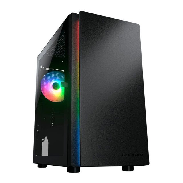 GABINETE GAMER COUGAR PURITY RGB, LATERAL DE VIDRO, COM 1 FAN