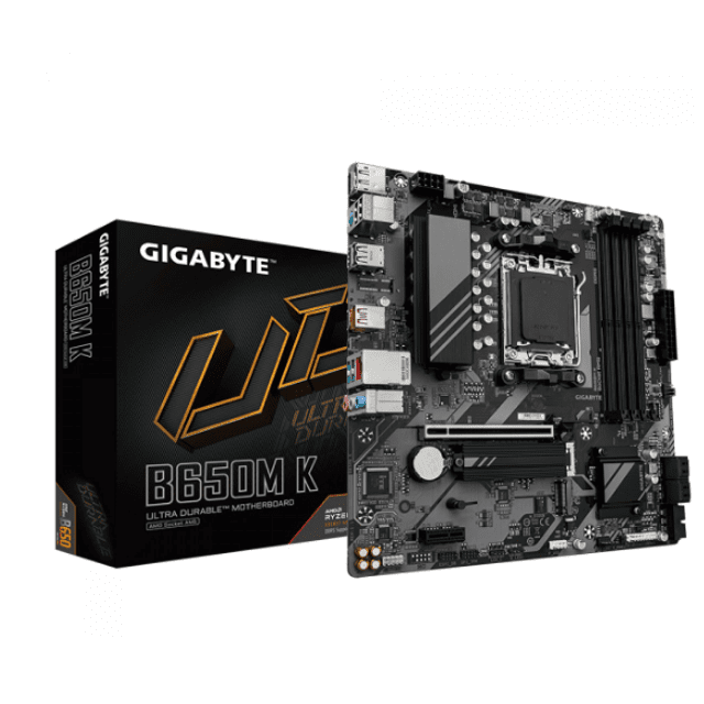 Placa Mãe Gigabyte B650MK , AMD AM5, mATX, DDR5 -