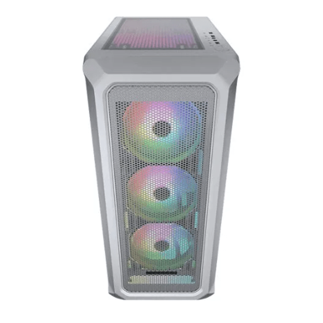 Gabinete Gamer Cougar Archon 2 Mesh RGB, Mid Tower, Vidro Temperado, ATX, White, Sem Fonte, Com 3 Fans, 385CC50.0002