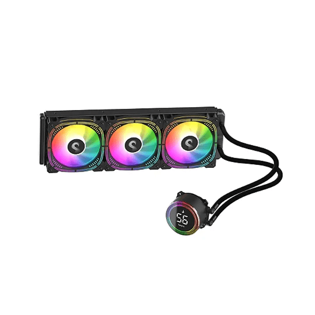 Water Cooler Risemode Aura 360 V2, 360mm, ARGB, Intel/AMD, Black