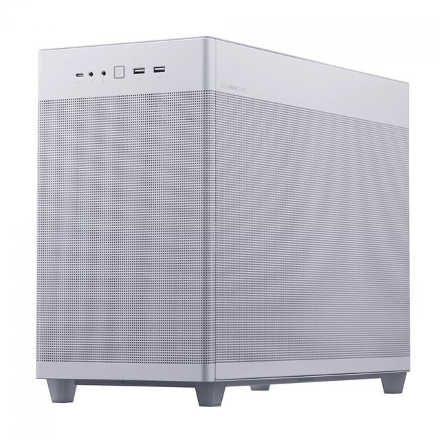 Gabinete Gamer Asus Prime AP201 Case Glass White Edition, Micro-ATX, Quasi-Filter Mesh, Com 1 fan