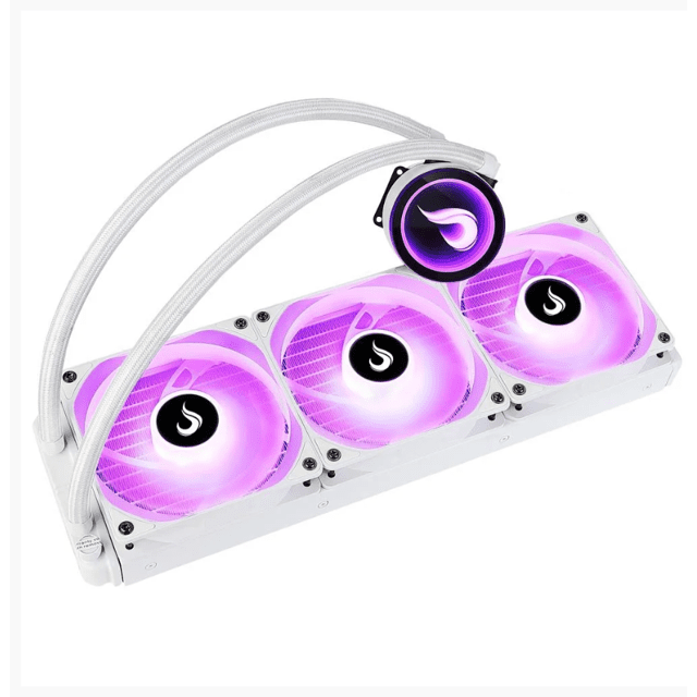 Water Cooler Rise Mode Gamer BRANCO, RGB 12V, 360MM , AMD/Intel