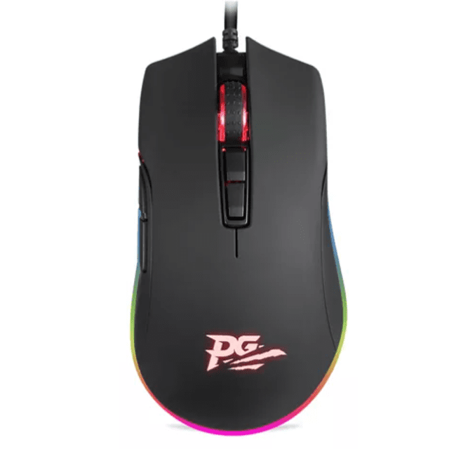 Mouse Gamer Philco PMS70, 7 Botões, Iluminação RGB, 5000 DPI