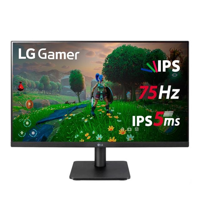 Monitor Gamer LG 27 Full HD, IPS,  75HZ, HDMI e VESA, Ajuste de Ângulo, Bordas Finas