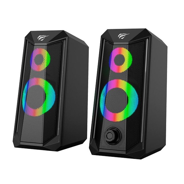 Caixa De Som Gamer Havit SK201, Conector P2, Estéreo 2.0 Led RGB