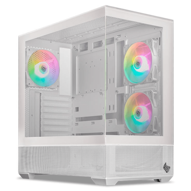 Gabinete Pichau Magpie 4X, Mid-Tower, Lateral de Vidro, Com 3 Fans ARGB, Branco