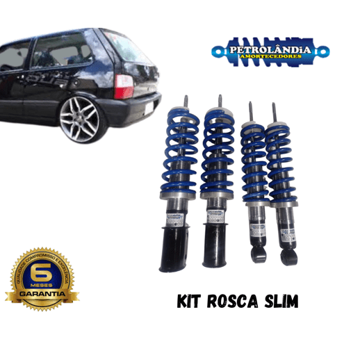 Kit Suspensão De Rosca Esportivo Rebaixado Slim Gol G5 G6 G7