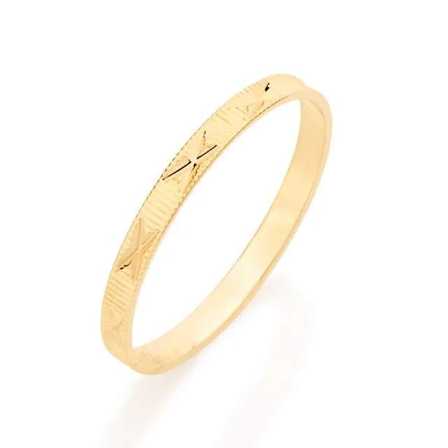 ALIANÇA ROMMANEL FINA DETALHES EM X BANHADA OURO 18K DIAMANTADA 510027 |  Store Womens