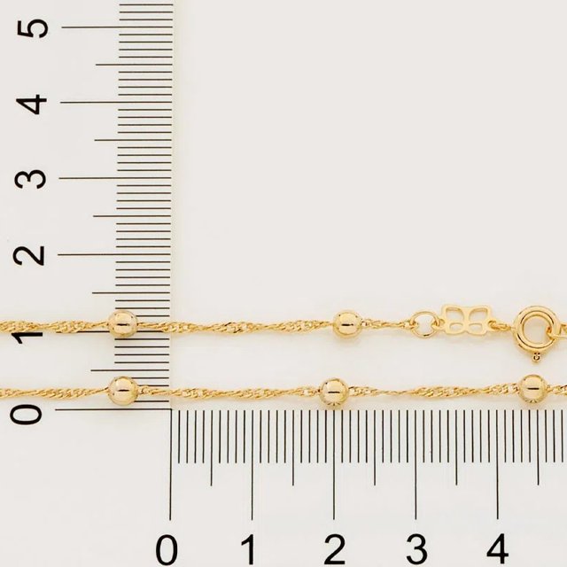 Pulseira Feminina Em Ouro 18k Elo Singapura