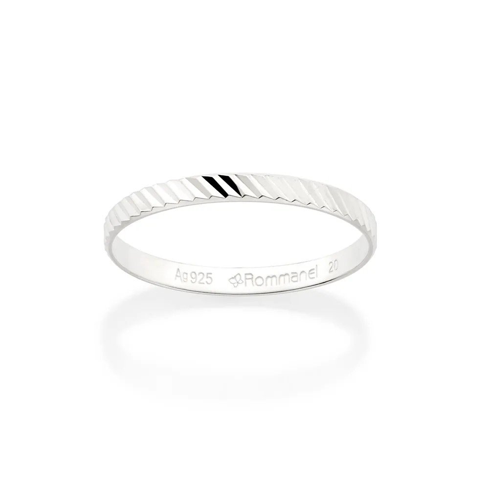 『SA RING 925 19』 ALIANÇA DE NAMORO FINA PRATA 925 CASAMENTO OU NOIVADO ANEL DE