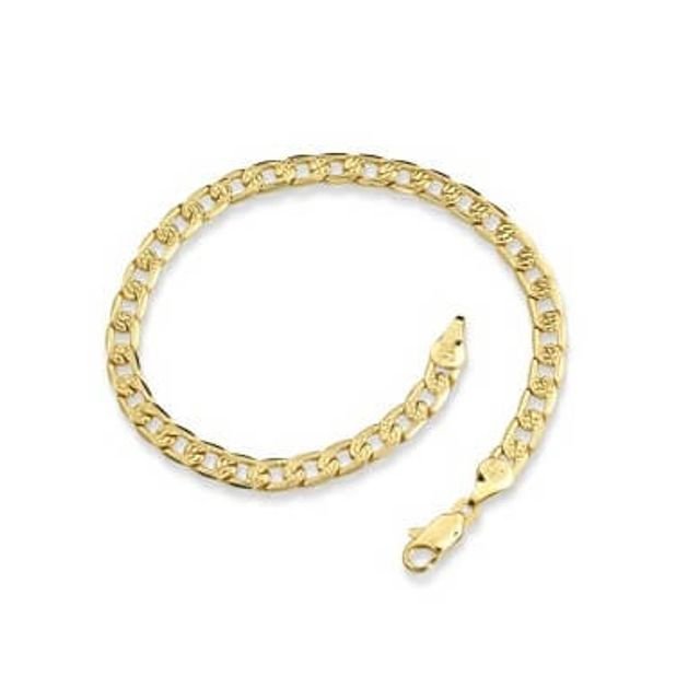 PULSEIRA DE OURO 18K MASCULINA ROMMANEL FIO GROUMET TRABALHADA 550791