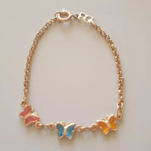pulseira-rommanel-infantil-borboleta-cristal-colorido-banhada-a-ouro-18k-550680-a
