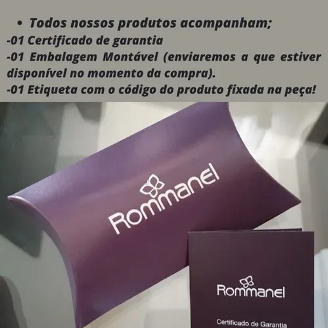 ANEL DE NOIVADO SOLITÁRIO PRATA 925 FEMININO 15 ANOS ROMMANEL CRAVEJADO ZIRCÔNIAS 810248