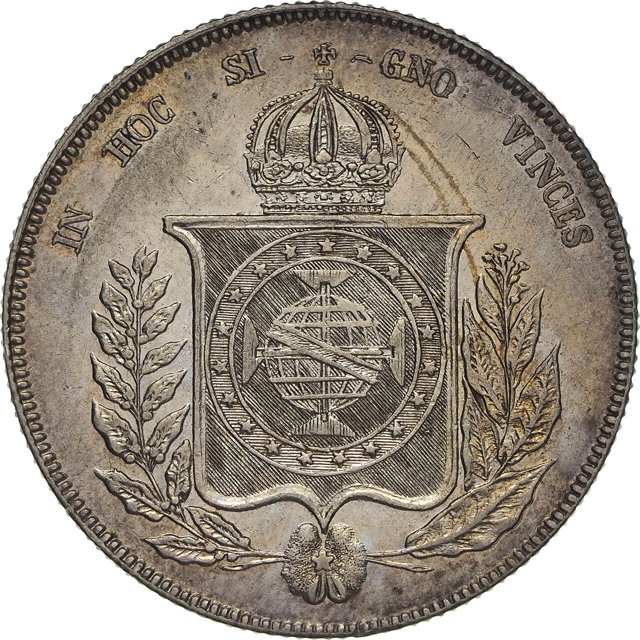 Moeda de 1000 réis de 1863 (2º tipo (1853 - 1867) - Escudo inglês largo) [623.17 / P.611]