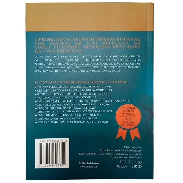 Livro Bentes das Moedas do Brasil - 8ª edição (1500 - 2022)