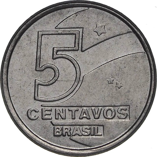 Moeda de 5 centavos de 1989 (Tipos regionais - Pescador) [777.01 / V.406]