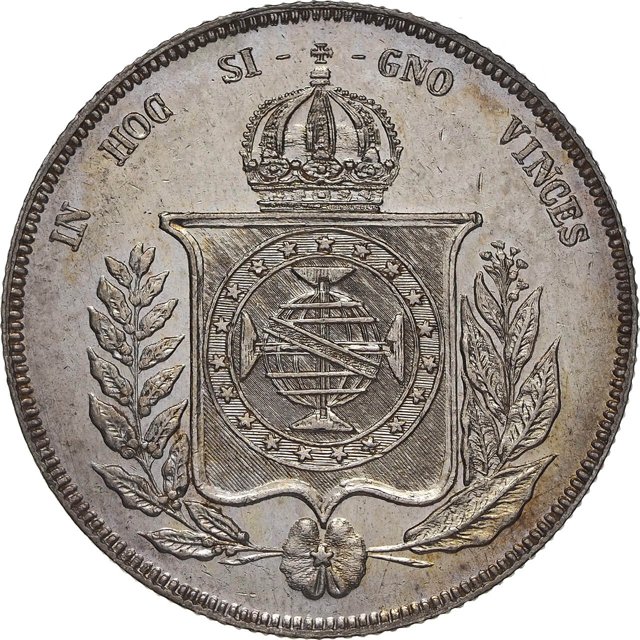 Moeda de 1000 réis de 1855 (2º tipo (1853 - 1867) - Escudo inglês largo) [623.03 / P.603]
