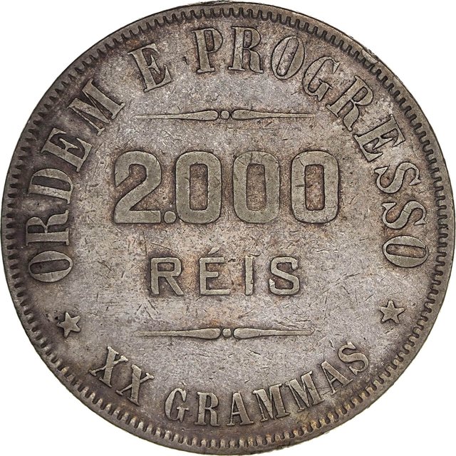 Moeda de 2000 réis de 1910 (Peso em gramas) [654.12 / P.698]