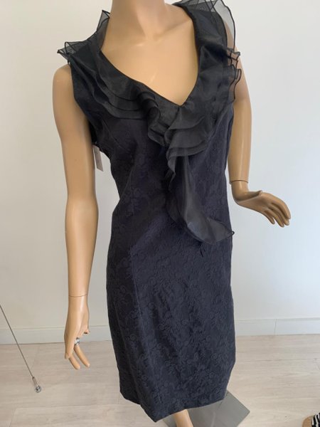 vestido organza e renda