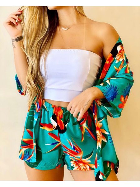 kimono com shortinho