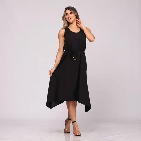 Vestido midi 2024 com pontas