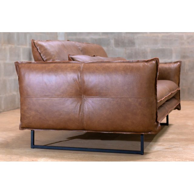 Sofá 2 e 3 Lugares em Couro (1,00 x 1,90 x 0,85m) Plamacol