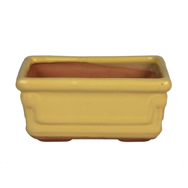 Vaso Bonsai Retangular 11x08x05 cm Bege 0504 Ideal Bonsai