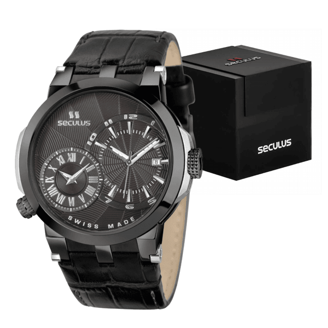Relógio Masculino Seculus Swiss Made Preto 4511775Lbipbb | La Partier