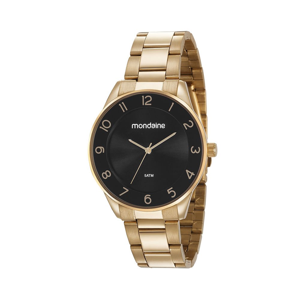 relógio feminino mondaine preto