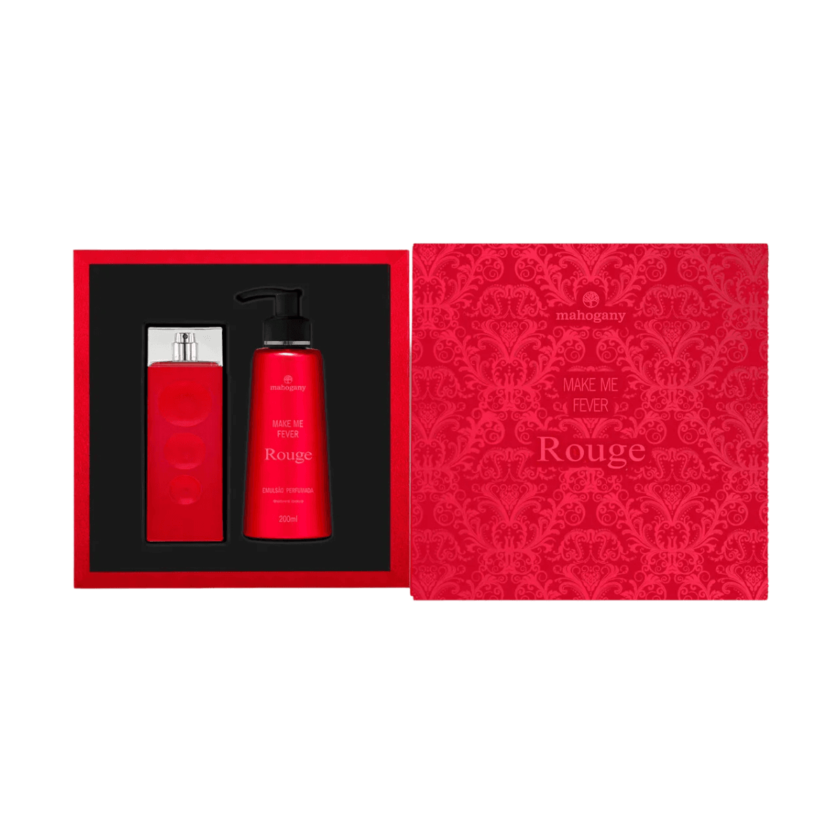 Fever Rouge Kit Feminino Make Me Fever Rouge de Mahogany Fragrância Desodorante ...